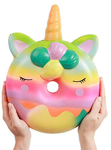 Anboor Squishies Einhorn Donut Kawaii Weich Langsam Steigende Duftenden Donut Squishies Stressabbau Kind Spielzeug