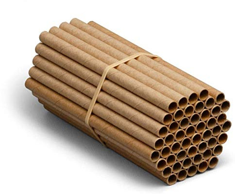 Super Idee 50er Set Papierhülsen 8mm für insektenhotel Insektenhaus im Winter Wildbienen Nisthilfe Wildbienenhotel Bienenhotel Bienenhäuser Pappröhrchen Hummeln Insektenreet Insektenhäuschen