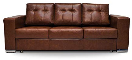 Quattro Meble Echtleder 3 Sitzer Sofa Mallorca Pik FS Breite 205cm mit Schlaffunktion Ledersofa Echt Leder Couch mit Bettfunktion große Farbauswahl