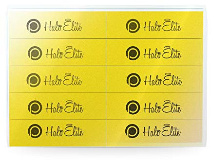 Pure Nails Halo Elite Yellow Buffer Blocks 220/220 Grit (Pack of 10)