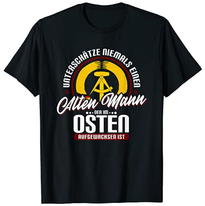 Unterschätze niemals einen alten Mann der im Osten DDR Kind T-Shirt