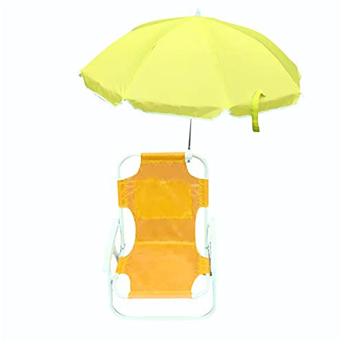 Syfinee Kinder-Klappstühle mit Sonnenschirm, Outdoor-Strandliege, Garten-Sonnenliege, multifunktional, tragbar, Liegestühle für Kinder