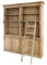Loberon Schrank Livera, Landhauslook im französischen Stil, mit Leiter, natürlich schöne Maserung, Bücherschrank, Bibliotheksschrank, Kiefernholz, Eisen, antikbraun