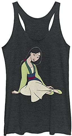 Disney Herren Großformatige Mulan T-Shirt, Schwarz meliert, XX-Large
