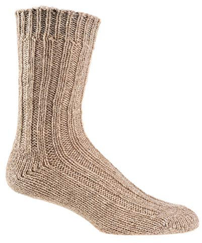 Stricksocken 2 Paar mit Alpaka Schafwolle 43-46, beige