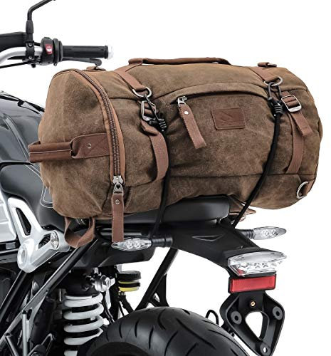 Hecktasche/Gepäckrolle Kompatibel für Vespa 946 / GTS 125 Vintage 25L Rucksack braun