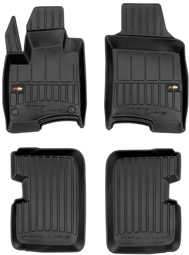 MOTOS Gummimatten Auto Fussmatte passend für Fiat Panda III ab 2011 Hatchback, passt nicht für Hybrid (HEV) Verbessern Sie Ihren Reisekomfort mit Antirutschmatte Auto 3D- Allwetter fußmatten Auto, Sch