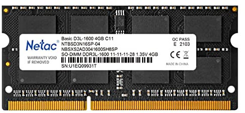 Netac Basic So DDR3L-1600 4GB C11 So-DIMM 204-Pin