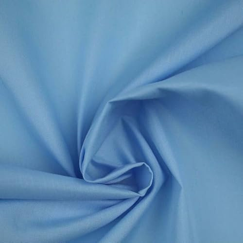 Über 70 Farben – Premium-Polyester-Baumwoll-Mischgewebe, einfarbig, 111,8 cm, Babyblau 3535