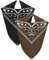Van Der Rich ® - Set 2 Bandanas aus 100% Baumwolle Halstuch für Herren Damen (Schwarz-Schokolade, One Size)