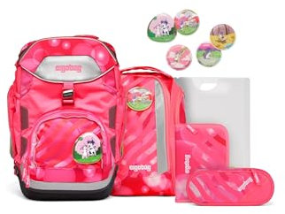 ergobag Pack Set ergonomischer Schulrucksack, Schulranzen, Vorgänger-Kollektion, flexibel 6-teilig 1.Klasse Grundschule