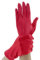 Achsoo Kurze Handschuhe für Damen Handgelenklange Handschuhe Braut Kostüm Halloween Kostüm Hochzeit (Red(Satin Fabric))