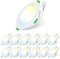 ALUSSO LIGHTING 7W LED Einbaustrahler 230V,Einbaustrahler Led Dimmbar,Deckenspots 550 Lumen,3CCT 3000K 4000K 6500K Einstellbar Einbauleuchten,IP44 Deckenstrahler für Badezimmer,Küche, 12er Set,Weiß