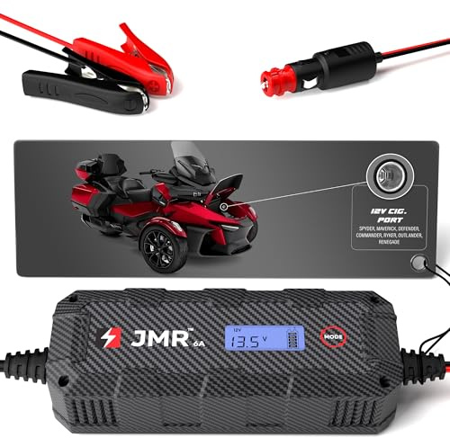 JMR Batterieladegerät für Can-am Spyder Maverick Defender Commander Ryker Outlander Renegade Alle Modelle Autobatterie Ladegerät Erhaltungsladegerät Akkuladegerät Erhaltungsgerät (Kein Lithium-Modus)