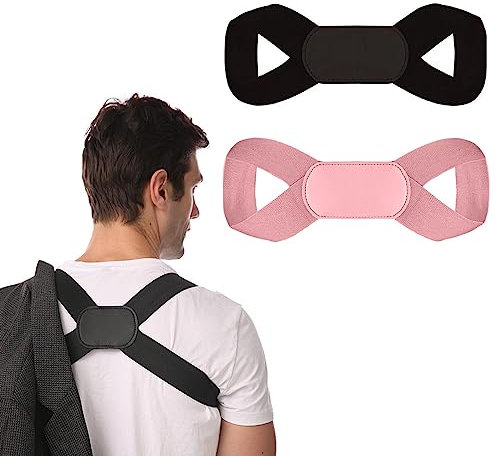 AWAVM 2 correctores de postura, soporte recto ajustable, soporte de espalda superior, soporte de espalda recta, corrector de postura para hombre y mujer