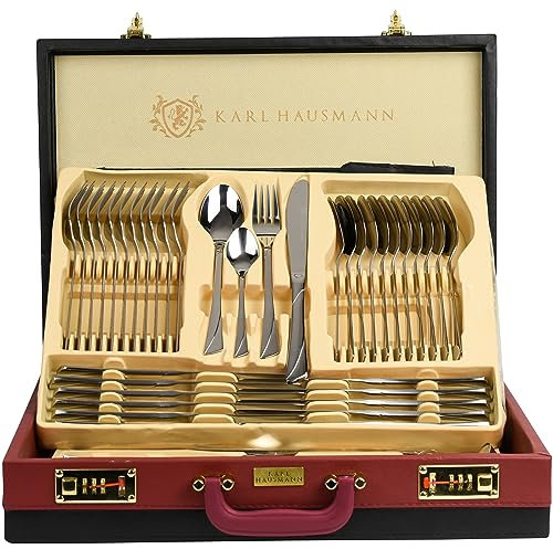 KARL HAUSMANN Set Couverts de Table Inox pour 12 Personnes 72 Pièces - Couvert de Table - Menagere 72 Pieces - Service Couvert 12 Personnes - Lot Couvert de Table - Silverware - Cutlery set