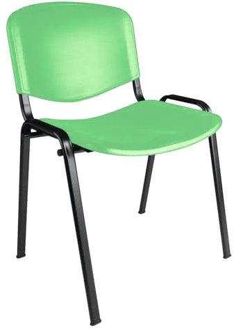 Topsit Besucherstühle, stapelbarer Konferenzstuhl, mit Sitz und Rückenlehne aus Kunststoff. (Grün)