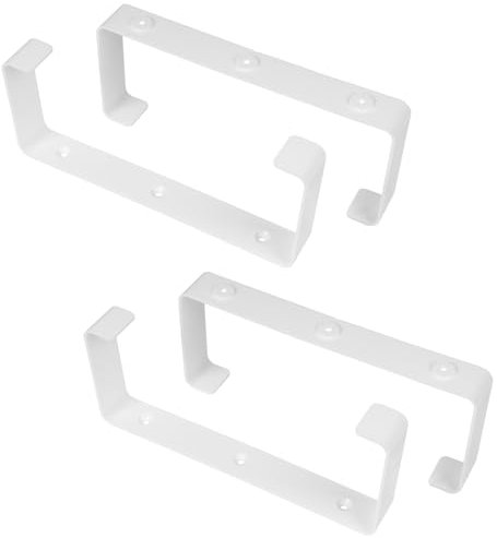 Vent Systems Lot de 4 supports muraux en plastique de 220 x 90 mm pour conduits d'aération rectangulaires - Trous pré-percés - Support plat pour conduit d'aération - Chauffage, refroidissement,