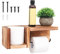 Belle Vous Wooden Toilet Paper Holder with Shelf - Wall-Mounted Rustic Toilet Roll Holder for Bathroom Decor and Accessories - Storage Display Shelf