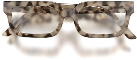 LONDON MOLE BRILLEN | Icy Lesebrille | Rechteckige Gläser | Coole Leser | Herren Damen Unisex | Stylische Lesebrille | Federscharniere | Glanz helles Schildpatt | Vergrößerung +2,0