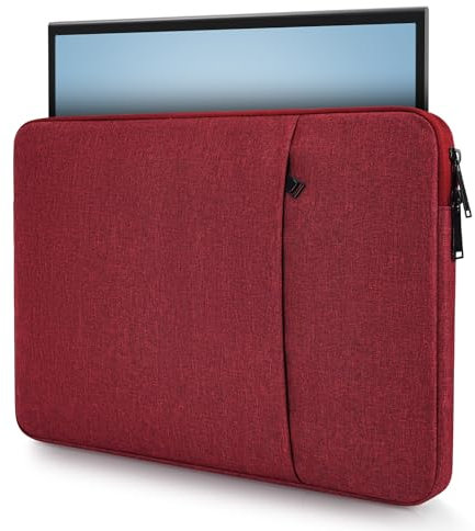 CaseDeer Tragbare Monitorhülle für InnoView Arzopa Lepow GTEK ViewSonic KYY AOC 39,6 cm USB-C tragbare Display-Monitore, 38,1 x 27,4 cm, Weinrot