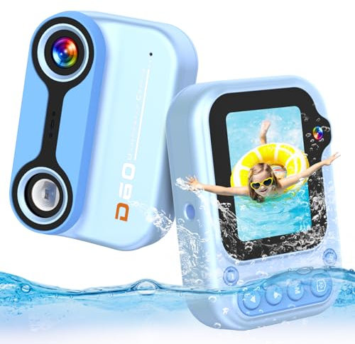 Unterwasserkamera Kinder Kamera Unterwasser Fotoapparat Wasserdicht Digitalkamera 12MP wasserdichte Kinderkamera 1080P Video Foto Kamera Unterwasser Kids Waterproof Cameras 3M/10FT mit 32GB Karte