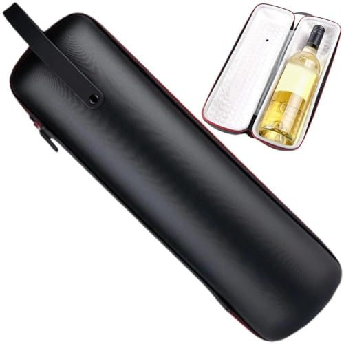 Wine Bag Single Bottle Carrier Tote, Insulated Travel Wine Cooler Bag, Portable One Bottle Holder Carrying Case for Women Men Wine Lovers