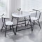 Homullel 3 Pieces Dining Room Set, Compact Dining Table & Chairs Set for Kitchen Living Room, Space Saving Small Kitchen Table and Chair Set with Storage Wine Rack, Breakfast Bar Table Set for 2