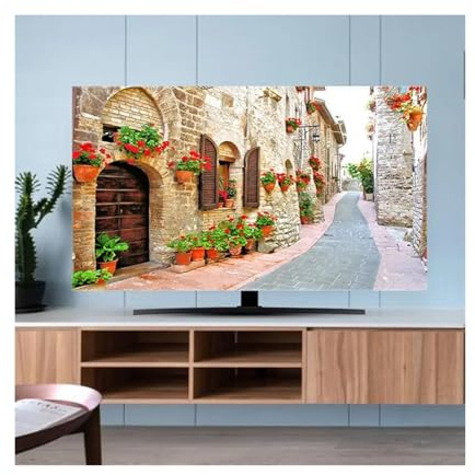 MKLHAVB Cubierta TV Cubierta for TV, Cubierta Antipolvo, Tela de 32-70 Pulgadas, for Colgar en el hogar, Escritorio, TV Curva, Universal Funda para TV en Exterior(15,40-43inch 102x65cm)