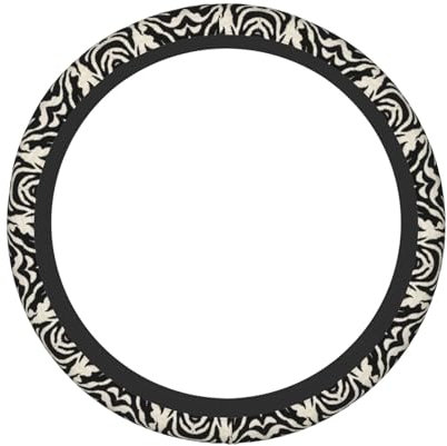 Auto Lenkradhülle Zebra-Tier Lenkradschoner Plüsch Lenkradschutz Universal Fahrzeug Lenkradabdeckung Für SUV, LKW, Auto, 38Cm
