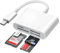 USB C SD Card Reader for iPhone 15 16/iPad/MacBook/Mac, xdgeLoad 4 Slots Type C Reader Supports SD/Micro SD/MS/XD-Picture (xD) Cards, Trail Camera Card Adapter Plug and Play