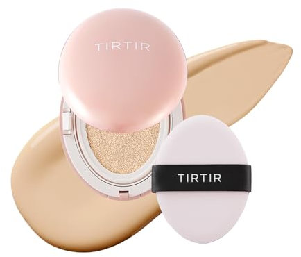 TIRTIR All Cover Pink Cushion Korean Cushion Foundation (17W Französische Vanille, Mini-Größe, 0.15 Fl Oz)