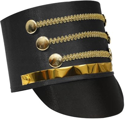 iiniim Kinder Majorette-Hut Nussknacker Hut Royal Guard Marching Band Hut Uniform Soldatenhut Cosplay Mottoparty Fasching Kopfbedeckung Schwarz One Size