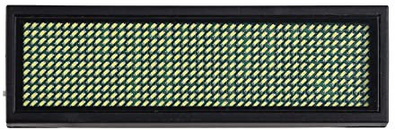 jiingekk Namensschild, LED-Digital-Namensschild, programmierbar, scrollend, wiederaufladbar, Messe-, Visitenkarten-Bildschirm, Weiß