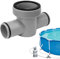 P61408 T Joint Pool Hose Connector 1.5 to 1.25 3 Heads with O Rings, Replacement Accessories Fitting for Filter Pump for Bestway Coleman Intex Good Sealing