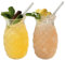 Dbvnnsy 2 pcs de 14 oz vasos de cóctel de piña para piña con pajitas reutilizables, diversos vasos para beber en forma de para bares, fiesta, jugo y cócteles de mock
