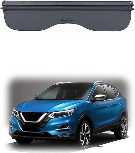 LUlude Auto Einziehbarer Laderaumabdeckung Kofferraum für Nissan Qashqai J11 2015-2020, Schutz Der Privatsphäre Abdeckung Hutablage, Ausziehbar
