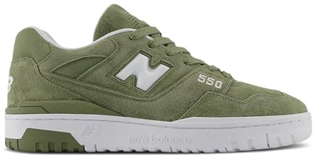 New Balance 550 Mens Sneakers, Dark Olivine/White, 10 UK