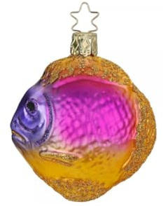 Inge-glas - Christbaumschmuck - Königsfeenbarsch - Fisch - Glas - Maße: 8 cm