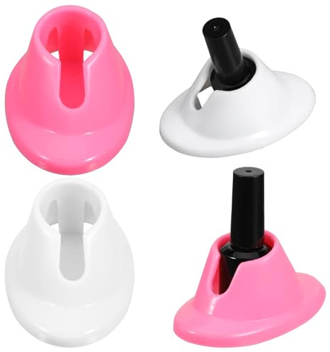 Dplolng 2 PCS Soft Nail Polish Bottle Holder, Silicone Nail Polishes Stand