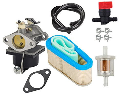 OuyFilters Carkio Carburateur, avec filtre à air 36356, vanne d'arrêt, filtre à carburant, ligne d'alimentation, pour Tecumseh OHV125, OHV130 et OVH135, modèle de rechange du 640065A