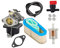 OuyFilters Carkio Carburetor With 36356 Air Filter Shut Off Valve Fuel Filter Fuel Line Compatible with Tecumseh OHV125 OHV130 OVH135 Replace 640065A
