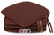 ZOLLNER 4er Set Sitzkissen in 38x38cm - gemütliche Stuhlkissen mit Bindebänder - waschbar bis 30°C - in braun - Oeko Tex® Zertifiziert
