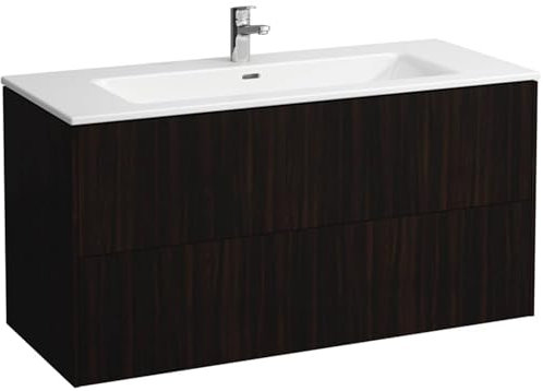 Laufen Pro S badmeubelset met 2 kraangaten 120x50cm donker iep