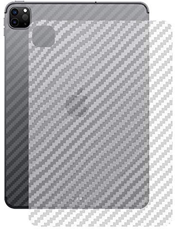 Miimall [3 Stück kompatibel mit iPad Pro 12.9 2020/2021 Rückseite Schutzfolie, [Carbon Muster] Flexibel Ultradünn Kratzfest Anti Fingerabdruck Rückseite Folie für iPad Pro 12.9 2020/2021