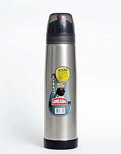 Lumilagro - Termo de Acero Inoxidable Forrado con Motivo Argentino Luminox - 1L de Capacidad