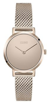 HUGO Analog Quarzuhr für Damen Kollektion #Cherish mit Rotgoldfarbenes Edelstahl-Mesh-Gliederarmband - 1540085