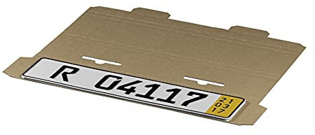 Versandschachtel Faltschachtel Versandkarton Versandtasche KFZ-Kennzeichen Nummernschild | 20 Stück