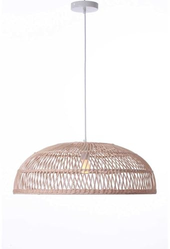 Lumisky Hängeleuchte LUCIA NATURAL aus Rattan mit Elektrohalterung E27 60 cm Durchmesser