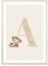 MeinBaby123® Buchstaben Poster DIN A4 Kinderzimmer Mädchen und Junge | Babyzimmer Deko | Bilder Kinderzimmer | Geschenkideen zur Geburt | Anfangsbuchstabe A (süßer Affe)